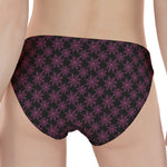 Black And Pink Spider Web Pattern Print Women's Panties