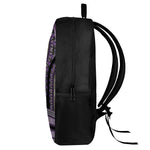 Black And Purple African Dashiki Print 17 Inch Backpack
