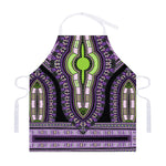 Black And Purple African Dashiki Print Adjustable Apron