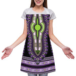 Black And Purple African Dashiki Print Adjustable Apron