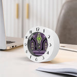 Black And Purple African Dashiki Print Alarm Clock
