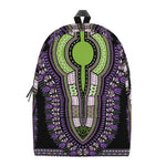 Black And Purple African Dashiki Print Backpack