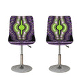 Black And Purple African Dashiki Print Bar Stool Covers