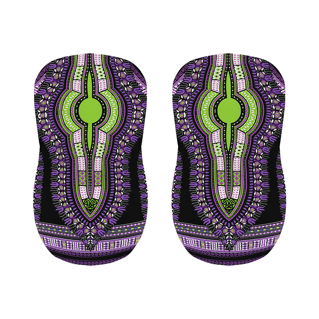 Black And Purple African Dashiki Print Bar Stool Covers