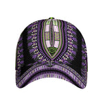 Black And Purple African Dashiki Print Baseball Cap