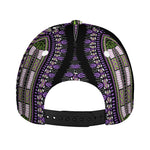 Black And Purple African Dashiki Print Baseball Cap