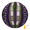 Black And Purple African Dashiki Print Basketball