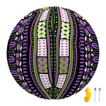 Black And Purple African Dashiki Print Basketball
