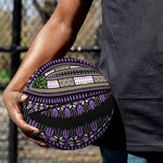 Black And Purple African Dashiki Print Basketball
