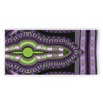 Black And Purple African Dashiki Print Beach Towel