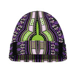 Black And Purple African Dashiki Print Beanie