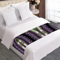 Black And Purple African Dashiki Print Bed Runner