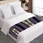 Black And Purple African Dashiki Print Bed Runner