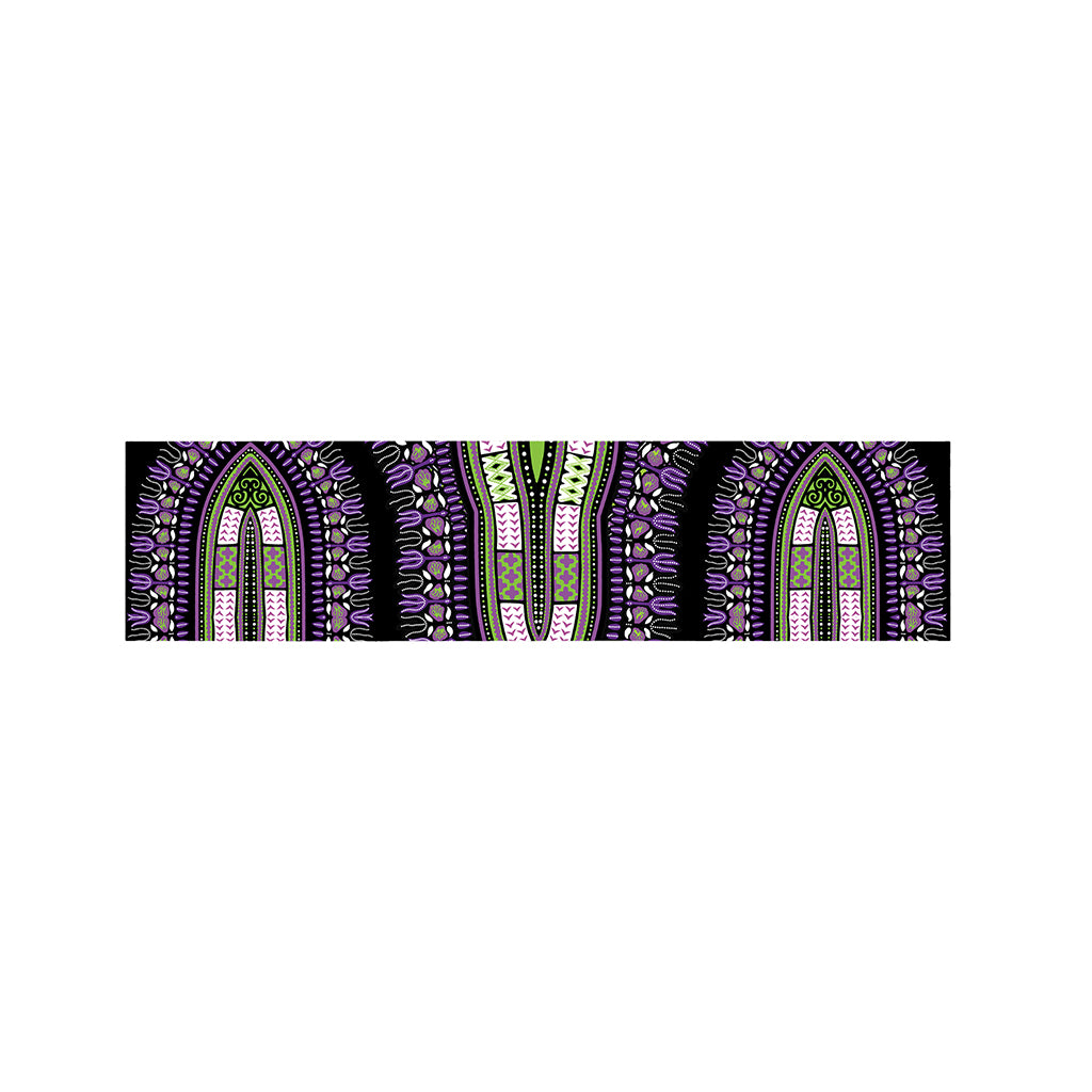 Black And Purple African Dashiki Print Bed Runner