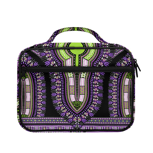 Black And Purple African Dashiki Print Briefcase Bible Bag