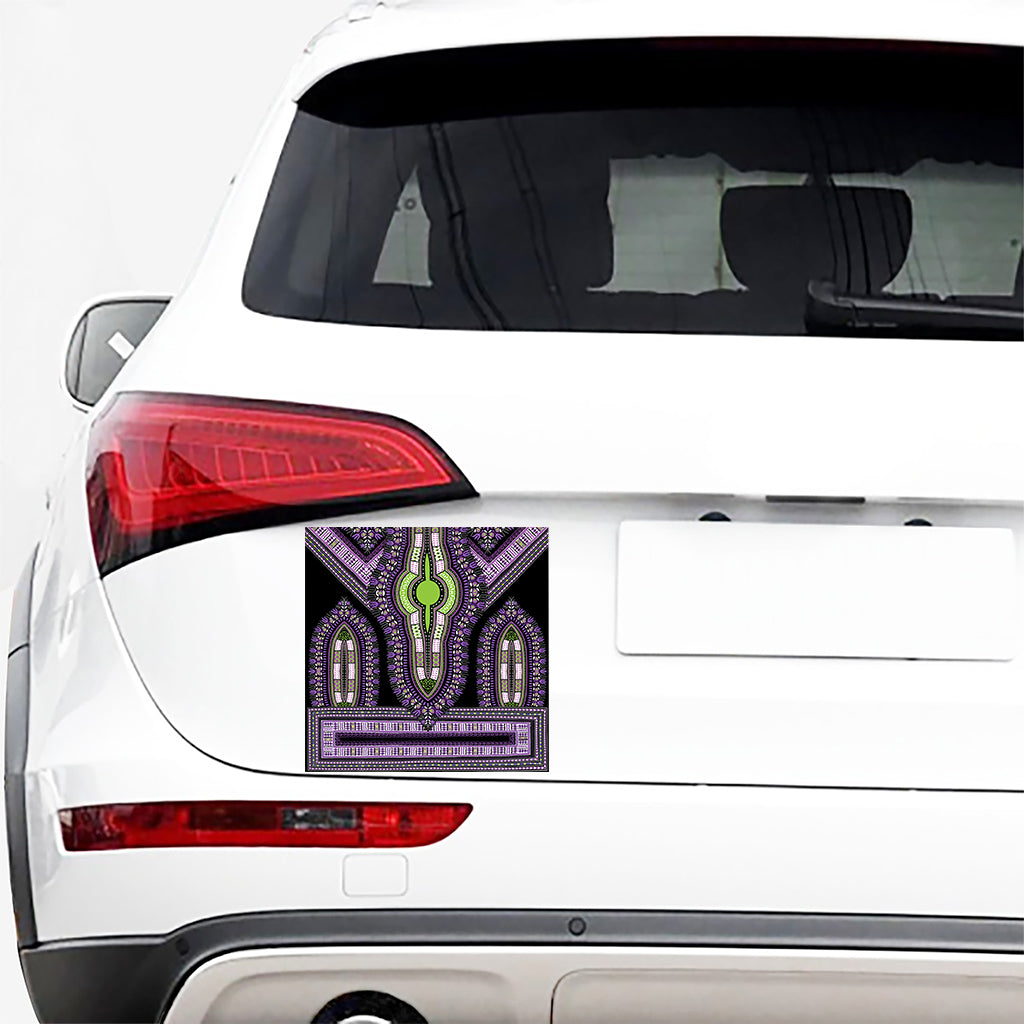 Black And Purple African Dashiki Print Car Sticker