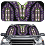 Black And Purple African Dashiki Print Car Windshield Sun Shade