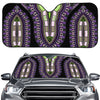 Black And Purple African Dashiki Print Car Windshield Sun Shade