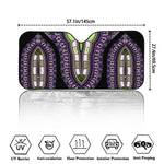 Black And Purple African Dashiki Print Car Windshield Sun Shade