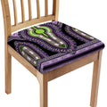 Black And Purple African Dashiki Print Chair Cushion Cover
