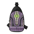 Black And Purple African Dashiki Print Sling Bag