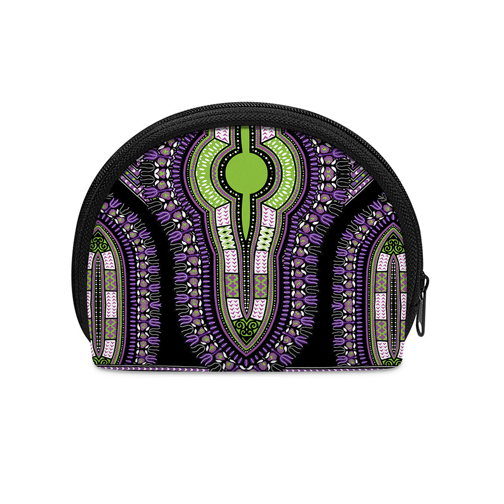 Black And Purple African Dashiki Print Coin Purse