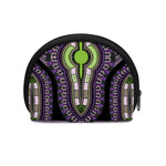 Black And Purple African Dashiki Print Coin Purse