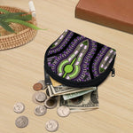 Black And Purple African Dashiki Print Coin Purse