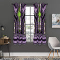 Black And Purple African Dashiki Print Grommet Curtain Panels