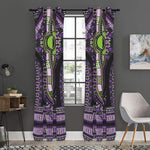 Black And Purple African Dashiki Print Curtain