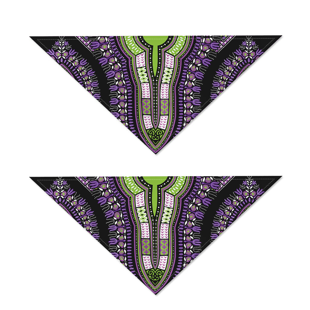 Black And Purple African Dashiki Print Dog Bandana