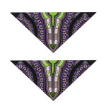 Black And Purple African Dashiki Print Dog Bandana