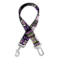Black And Purple African Dashiki Print Dog Seat Belt