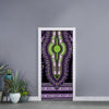 Black And Purple African Dashiki Print Door Sticker