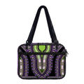 Black And Purple African Dashiki Print Double Strap Bible Bag
