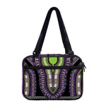 Black And Purple African Dashiki Print Double Strap Bible Bag