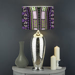 Black And Purple African Dashiki Print Drum Lamp Shade