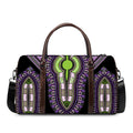 Black And Purple African Dashiki Print Duffel Bag