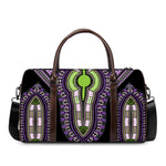 Black And Purple African Dashiki Print Duffle Bag