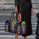Black And Purple African Dashiki Print Duffle Bag