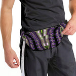 Black And Purple African Dashiki Print Fanny Pack