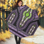 Black And Purple African Dashiki Print Foldable Umbrella