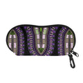 Black And Purple African Dashiki Print Glasses Case