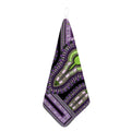Black And Purple African Dashiki Print Hand Towel