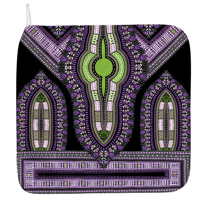 Black And Purple African Dashiki Print Hand Towel