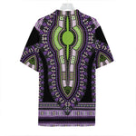 Black And Purple African Dashiki Print Hawaiian Shirt