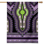 Black And Purple African Dashiki Print House Flag