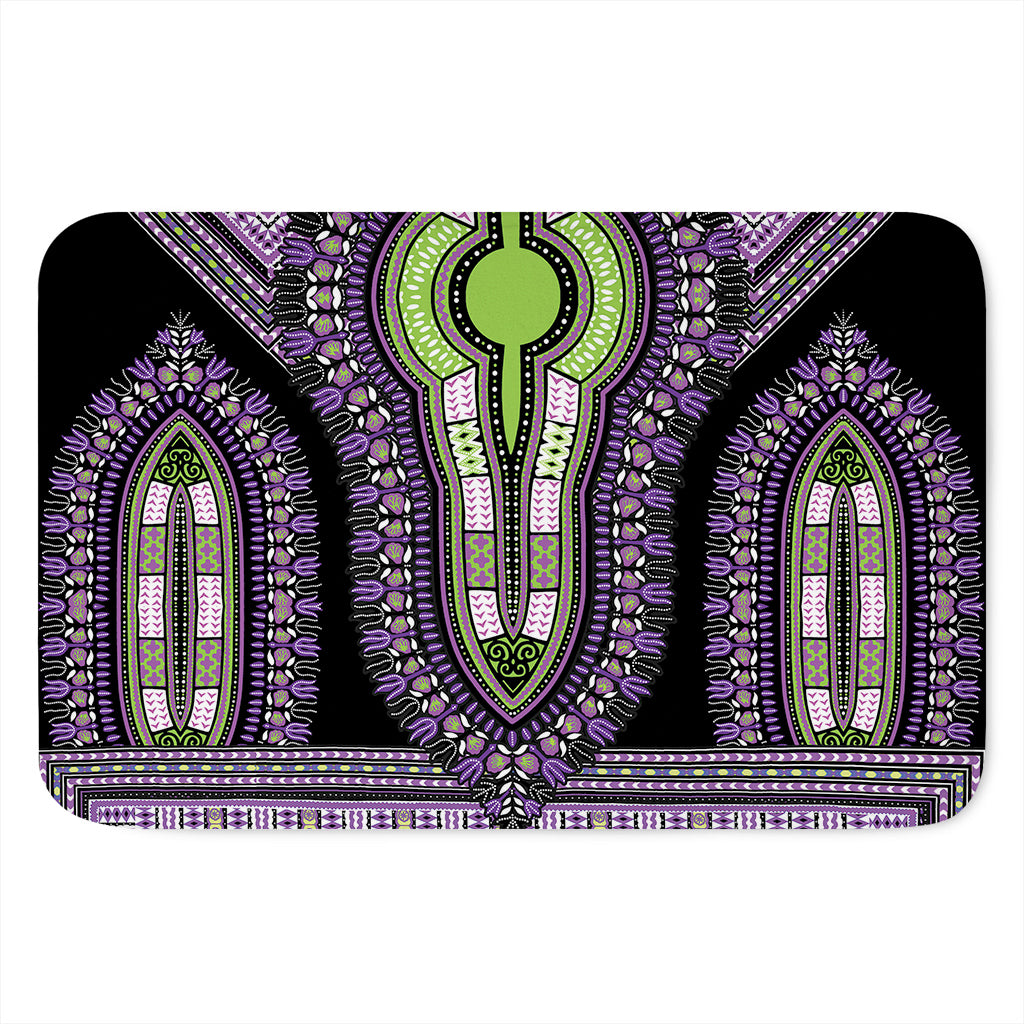 Black And Purple African Dashiki Print Indoor Door Mat
