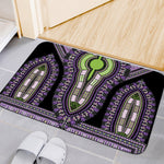 Black And Purple African Dashiki Print Indoor Door Mat