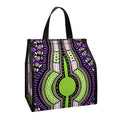 Black And Purple African Dashiki Print Insulated Lunch Tote